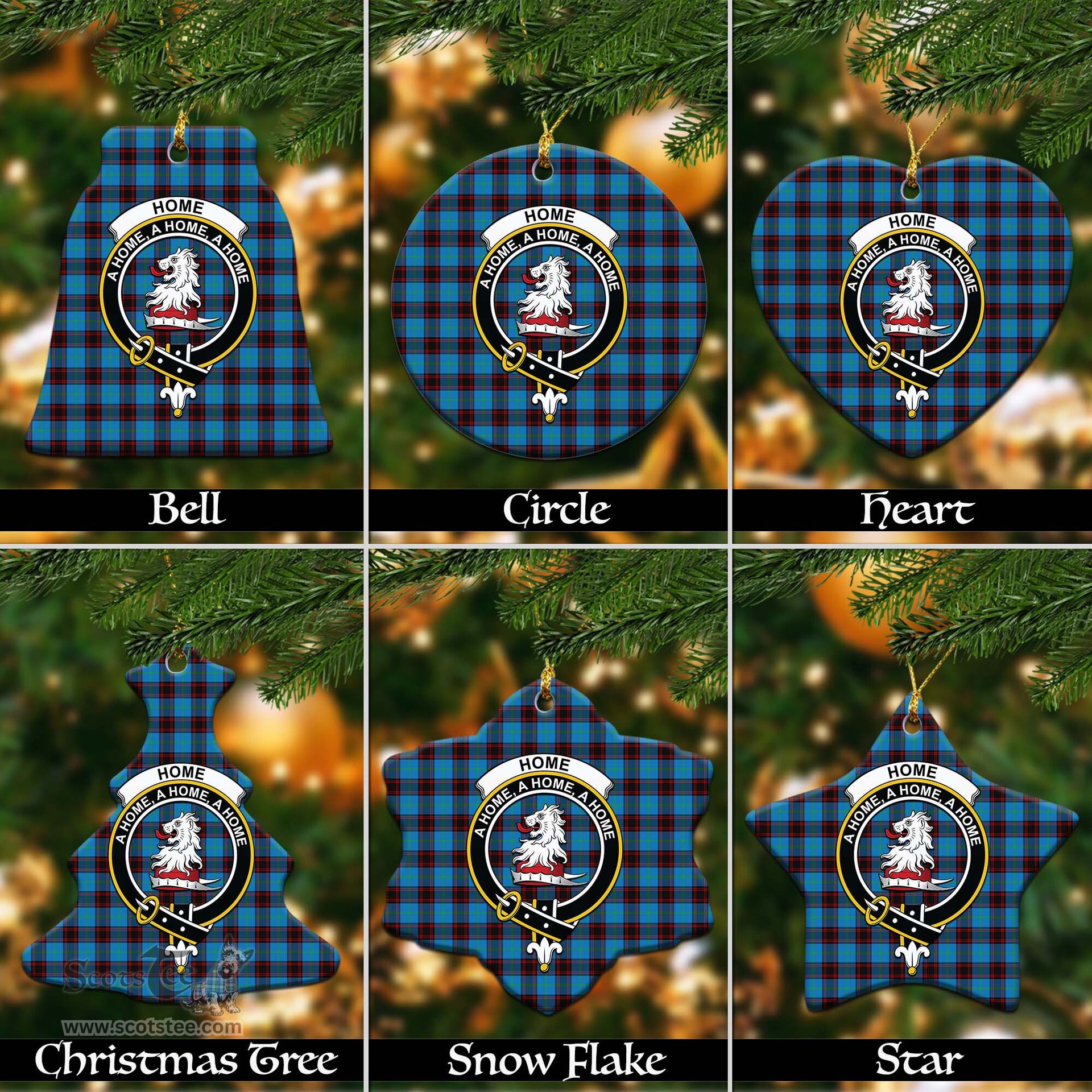 ScotsTee Shop Scottish Home Ancient Clan Crest Tartan Christmas Ornaments