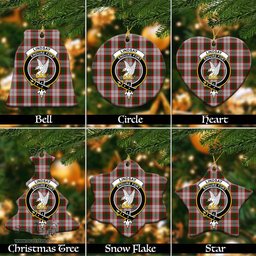 ScotsTee Shop Scottish Lindsay Dress Red Clan Crest Tartan Christmas Ornaments