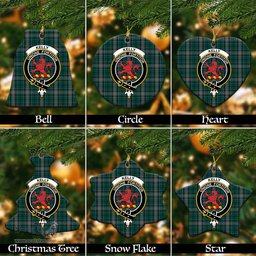 ScotsTee Shop Scottish Kelly of Sleat Hunting Clan Crest Tartan Christmas Ornaments