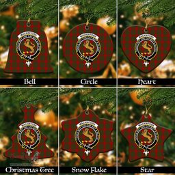 ScotsTee Shop Scottish MacKintosh Red Clan Crest Tartan Christmas Ornaments
