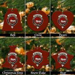 ScotsTee Shop Scottish MacDonald of Sleat Clan Crest Tartan Christmas Ornaments
