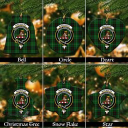 ScotsTee Shop Scottish MacAulay of Lewis Clan Crest Tartan Christmas Ornaments
