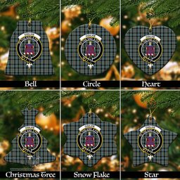 ScotsTee Shop Scottish Ogilvie (Ogilvy) Hunting Clan Crest Tartan Christmas Ornaments
