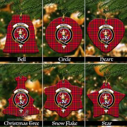 ScotsTee Shop Scottish Murray of Tulloch Modern Clan Crest Tartan Christmas Ornaments