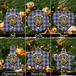 ScotsTee Shop Scottish MacPherson Dress Blue Clan Crest Tartan Christmas Ornaments