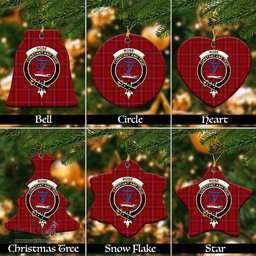 ScotsTee Shop Scottish Rose of Kilravock Clan Crest Tartan Christmas Ornaments
