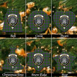 ScotsTee Shop Scottish Strange of Balkaskie Clan Crest Tartan Christmas Ornaments
