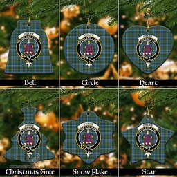 ScotsTee Shop Scottish Ogilvie (Ogilvy) Hunting Ancient Clan Crest Tartan Christmas Ornaments