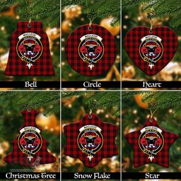 ScotsTee Shop Scottish MacLeod of Raasay Highland Clan Crest Tartan Christmas Ornaments