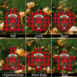 ScotsTee Shop Scottish MacNicol of Scorrybreac Clan Crest Tartan Christmas Ornaments