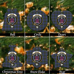 ScotsTee Shop Scottish Ogilvie (Ogilvy) Hunting Modern Clan Crest Tartan Christmas Ornaments