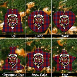 ScotsTee Shop Scottish Wishart Dress Clan Crest Tartan Christmas Ornaments