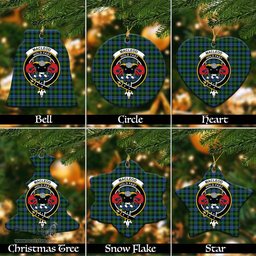 ScotsTee Shop Scottish MacLeod of Skye Clan Crest Tartan Christmas Ornaments