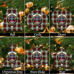 ScotsTee Shop Scottish Rose White Dress Clan Crest Tartan Christmas Ornaments