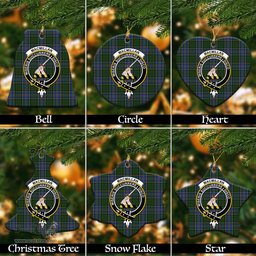 ScotsTee Shop Scottish MacMillan Hunting Clan Crest Tartan Christmas Ornaments