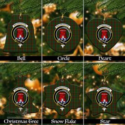 ScotsTee Shop Scottish Macnaughton Hunting Clan Crest Tartan Christmas Ornaments