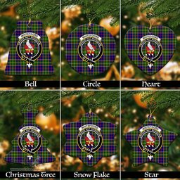ScotsTee Shop Scottish Whitefoord Modern Clan Crest Tartan Christmas Ornaments