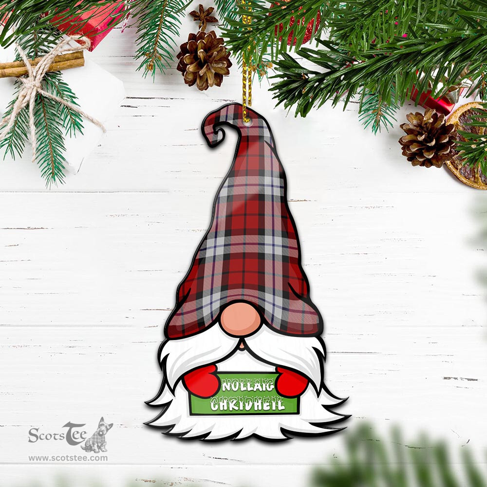 ScotsTee Shop Scottish Brodie Dress Clan Tartan Ornament Gnome Christmas Ornament with His Tartan Christmas Hat