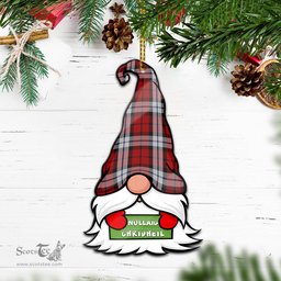 ScotsTee Shop Scottish Brodie Dress Clan Tartan Ornament Gnome Christmas Ornament with His Tartan Christmas Hat