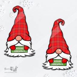 ScotsTee Shop Scottish Burnett Modern Clan Tartan Ornament Gnome Christmas Ornament with His Tartan Christmas Hat