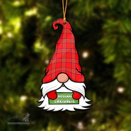 ScotsTee Shop Scottish Burnett Modern Clan Tartan Ornament Gnome Christmas Ornament with His Tartan Christmas Hat