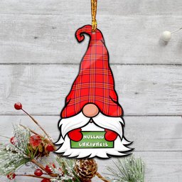 ScotsTee Shop Scottish Burnett Modern Clan Tartan Ornament Gnome Christmas Ornament with His Tartan Christmas Hat