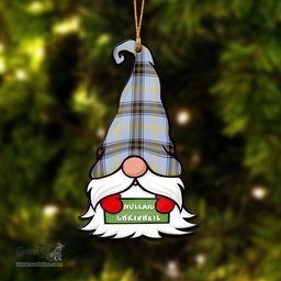 ScotsTee Shop Scottish Bell Clan Tartan Ornament Gnome Christmas Ornament with His Tartan Christmas Hat