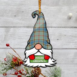 ScotsTee Shop Scottish Balfour Blue Clan Tartan Ornament Gnome Christmas Ornament with His Tartan Christmas Hat