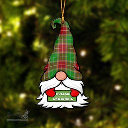ScotsTee Shop Scottish Baxter Modern Clan Tartan Ornament Gnome Christmas Ornament with His Tartan Christmas Hat