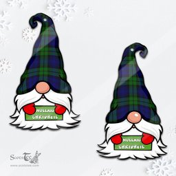 ScotsTee Shop Scottish Bannatyne Clan Tartan Ornament Gnome Christmas Ornament with His Tartan Christmas Hat