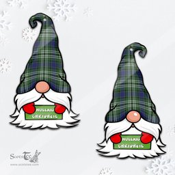 ScotsTee Shop Scottish Blyth Clan Tartan Ornament Gnome Christmas Ornament with His Tartan Christmas Hat