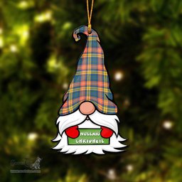 ScotsTee Shop Scottish Buchanan Ancient Clan Tartan Ornament Gnome Christmas Ornament with His Tartan Christmas Hat