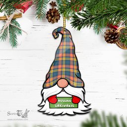 ScotsTee Shop Scottish Buchanan Ancient Clan Tartan Ornament Gnome Christmas Ornament with His Tartan Christmas Hat