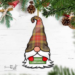 ScotsTee Shop Scottish Buchanan Old Set Weathered Clan Tartan Ornament Gnome Christmas Ornament with His Tartan Christmas Hat