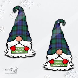 ScotsTee Shop Scottish Black Watch Modern Clan Tartan Ornament Gnome Christmas Ornament with His Tartan Christmas Hat
