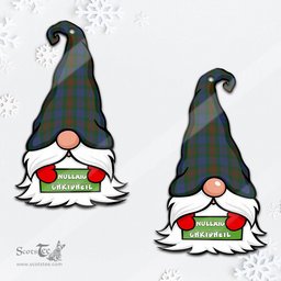 ScotsTee Shop Scottish Buchanan Hunting Clan Tartan Ornament Gnome Christmas Ornament with His Tartan Christmas Hat