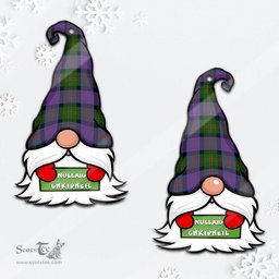 ScotsTee Shop Scottish Blair Modern Clan Tartan Ornament Gnome Christmas Ornament with His Tartan Christmas Hat