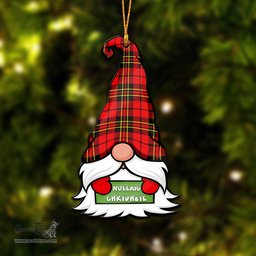 ScotsTee Shop Scottish Brodie Modern Clan Tartan Ornament Gnome Christmas Ornament with His Tartan Christmas Hat