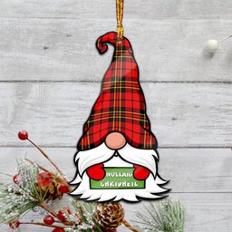 ScotsTee Shop Scottish Brodie Modern Clan Tartan Ornament Gnome Christmas Ornament with His Tartan Christmas Hat