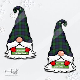 ScotsTee Shop Scottish Black Watch Clan Tartan Ornament Gnome Christmas Ornament with His Tartan Christmas Hat