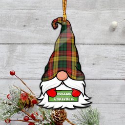 ScotsTee Shop Scottish Buchanan Clan Tartan Ornament Gnome Christmas Ornament with His Tartan Christmas Hat