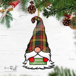 ScotsTee Shop Scottish Buchanan Clan Tartan Ornament Gnome Christmas Ornament with His Tartan Christmas Hat