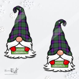 ScotsTee Shop Scottish Armstrong Modern Clan Tartan Ornament Gnome Christmas Ornament with His Tartan Christmas Hat