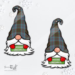 ScotsTee Shop Scottish Anderson Clan Tartan Ornament Gnome Christmas Ornament with His Tartan Christmas Hat