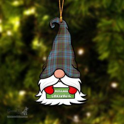ScotsTee Shop Scottish Anderson Clan Tartan Ornament Gnome Christmas Ornament with His Tartan Christmas Hat