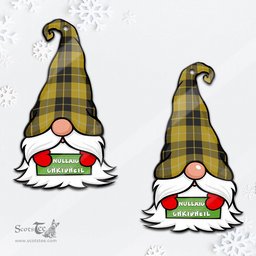 ScotsTee Shop Scottish Barclay Dress Clan Tartan Ornament Gnome Christmas Ornament with His Tartan Christmas Hat