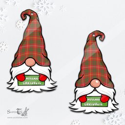 ScotsTee Shop Scottish Bruce County Canada Clan Tartan Ornament Gnome Christmas Ornament with His Tartan Christmas Hat
