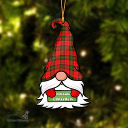 ScotsTee Shop Scottish Dunbar Modern Clan Tartan Ornament Gnome Christmas Ornament with His Tartan Christmas Hat