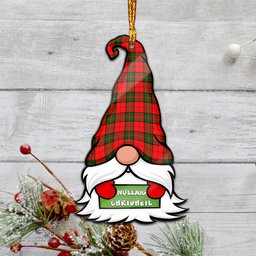 ScotsTee Shop Scottish Dunbar Modern Clan Tartan Ornament Gnome Christmas Ornament with His Tartan Christmas Hat