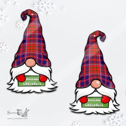 ScotsTee Shop Scottish Cameron of Lochiel Modern Clan Tartan Ornament Gnome Christmas Ornament with His Tartan Christmas Hat
